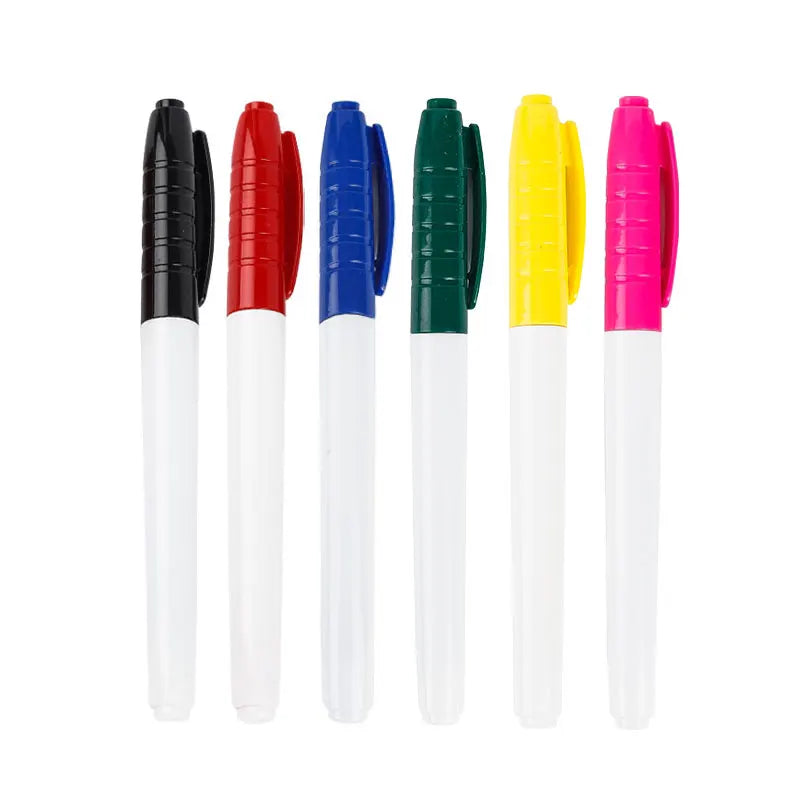 /Lot 0.5MM Erasable Whiteboard Pen 12 Colors Erasing Pen