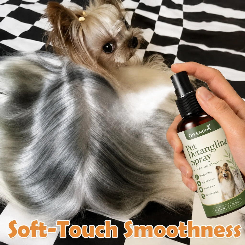 Pet Hair Detangler and Dematting Spray for Dogs Cats