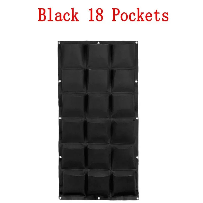 Wall Hanging Pockets Planting Bags Flower Pot Home Garden Grow Bag Garden Planter Vertical Seedling Plant Pot Home Decor Supply