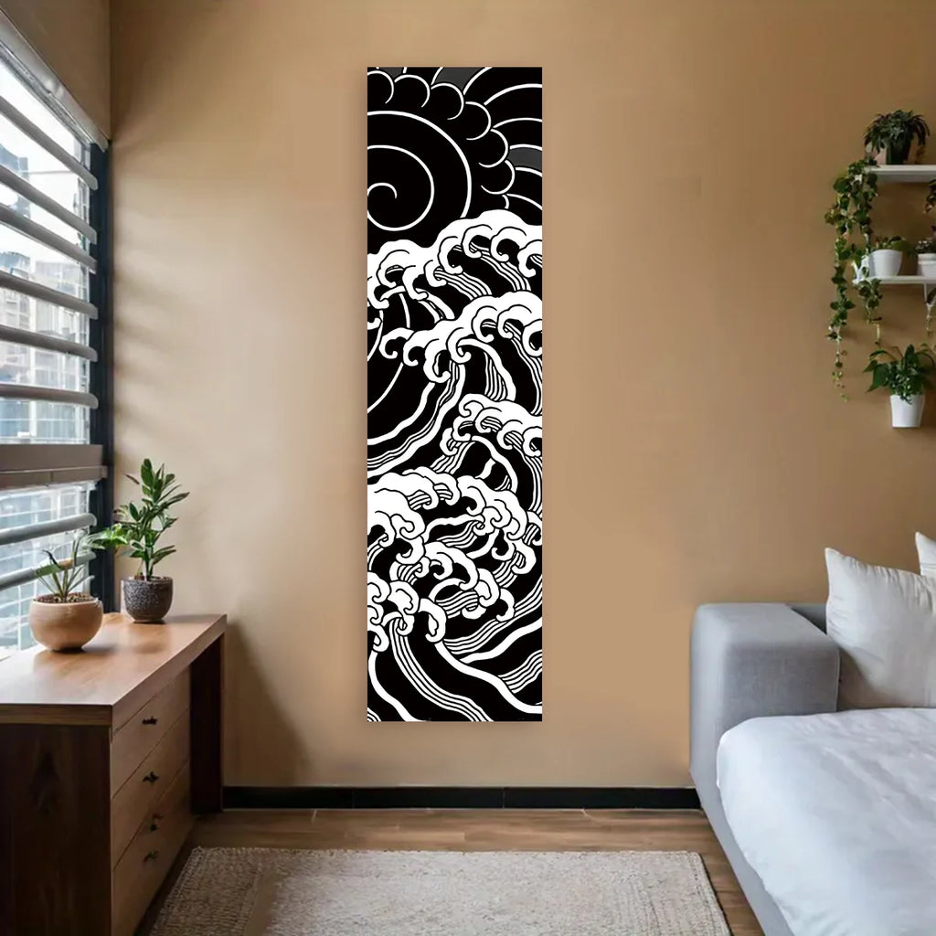 Japanese Ocean Waves Wall Decoration Tapestry Red Sun & Ocean