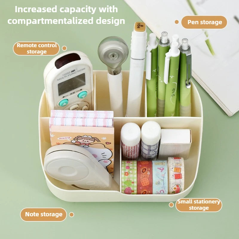 Multi-Compartment Storage Box - Large Capacity & Multi-Functional Desk Organizer for Office Supplies, Cosmetics Tidy Arrangement