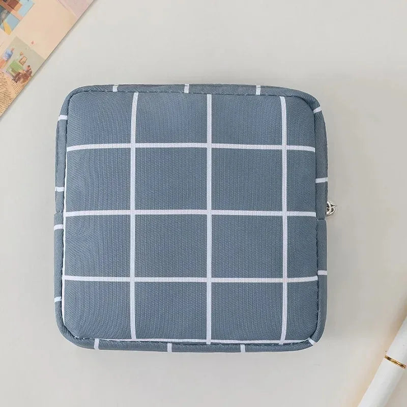 Women Girls Kawaii Napkin Sanitary Pads Bag Pouch Organizer Cosmetic Makeup Tampon Bags Cute Travel Gadgets Lipstick Storage Bag