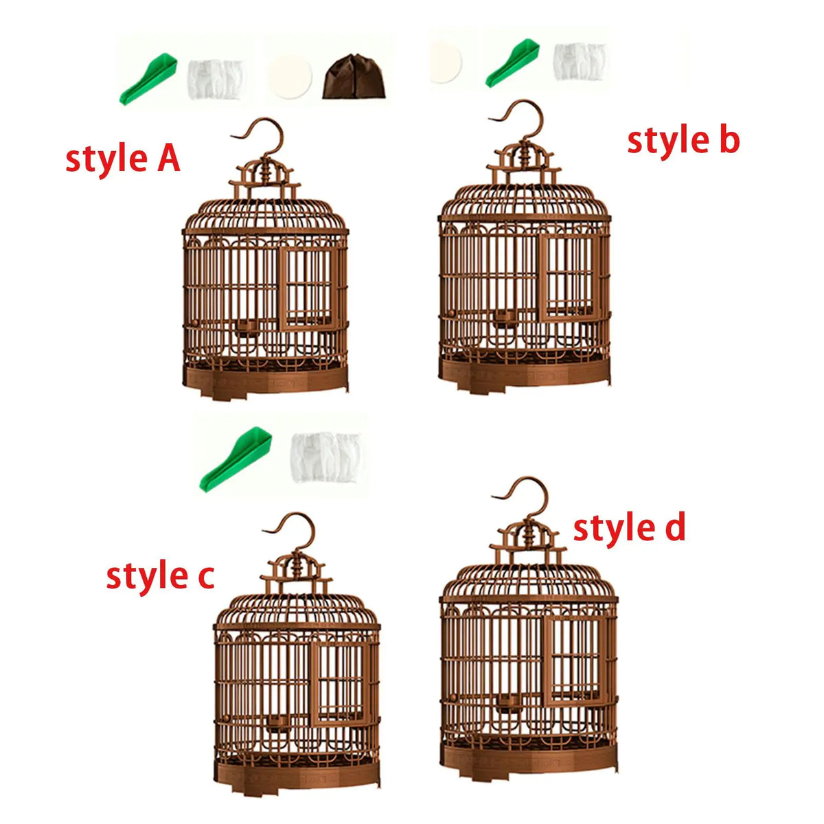 Villa Bird Cage Parrot Birdcage Large Indoor Accessories Portable Pet Cage Parrot Stand Cage for Lovebirds Cockatiels Budgies