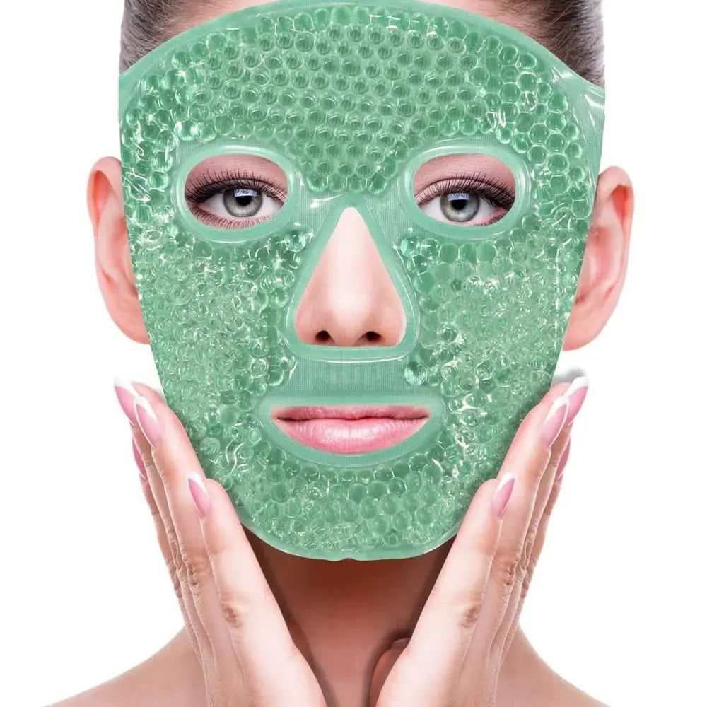 Relieve Fatigue Ice Gel Eye Face Mask Gel Beads Compress Reusable Sleep Mask Reduce Face Puff Cold and Hot Heat Skin Care Tool