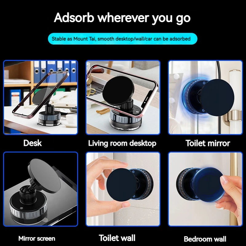 Universal Magnetic Phone Wireless Charger Holder Sucker in Car Home Mirro Gym Bath for Iphone 16 15 14 13 12 11 Pro Max Samsung