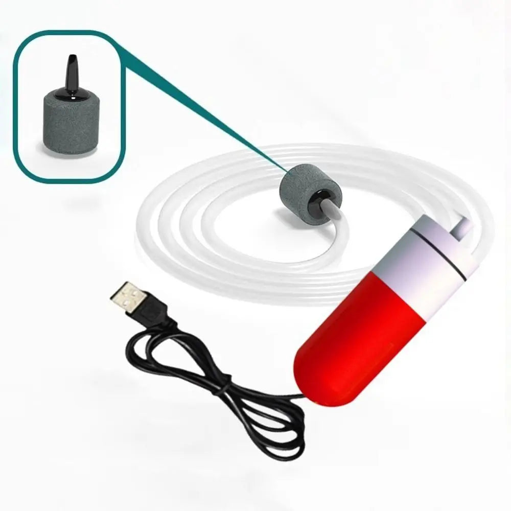 Aquarium Oxygen Air Pump Fish Tank USB Silent Air