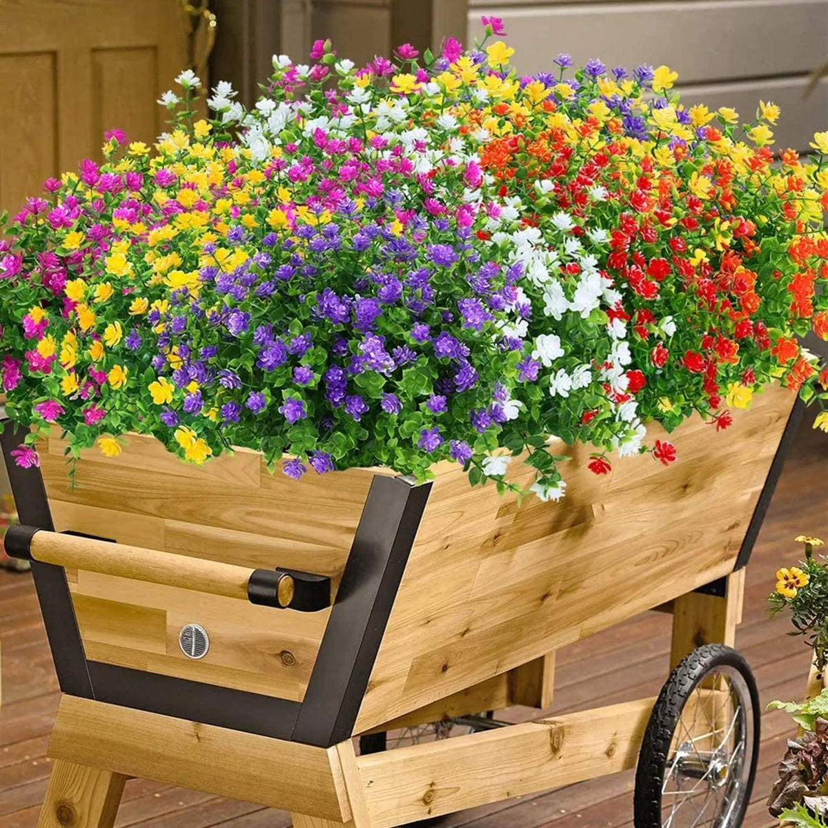 UV-Resistant Artificial Outdoor Flowers, 5 Pack