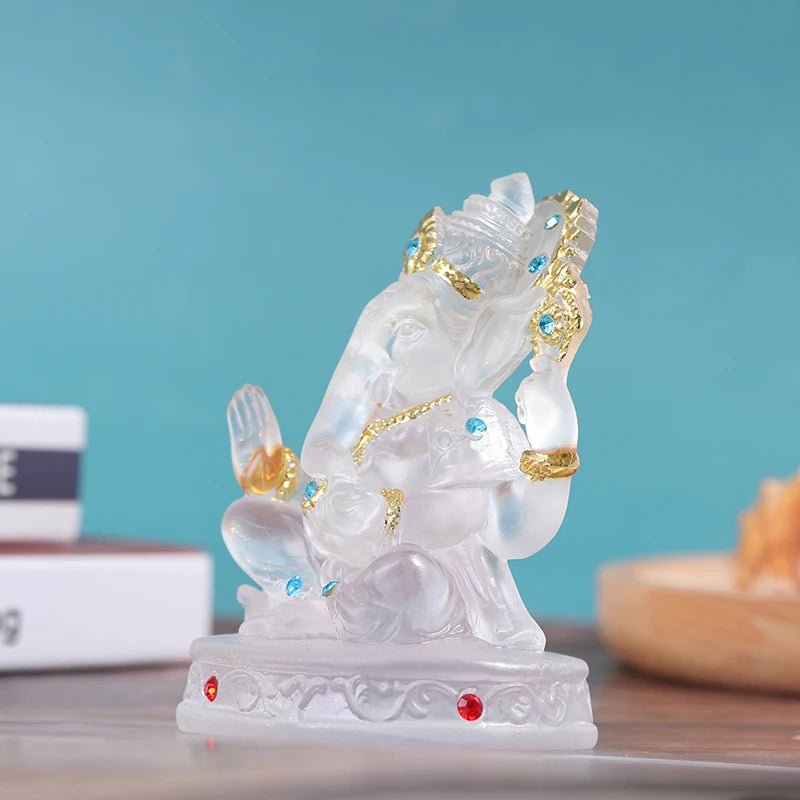 Resin Ganesha Statue Buddha Elephant hindu God Sculpture Figurines Resin Home Garden Decoration Buddha Statues For House
