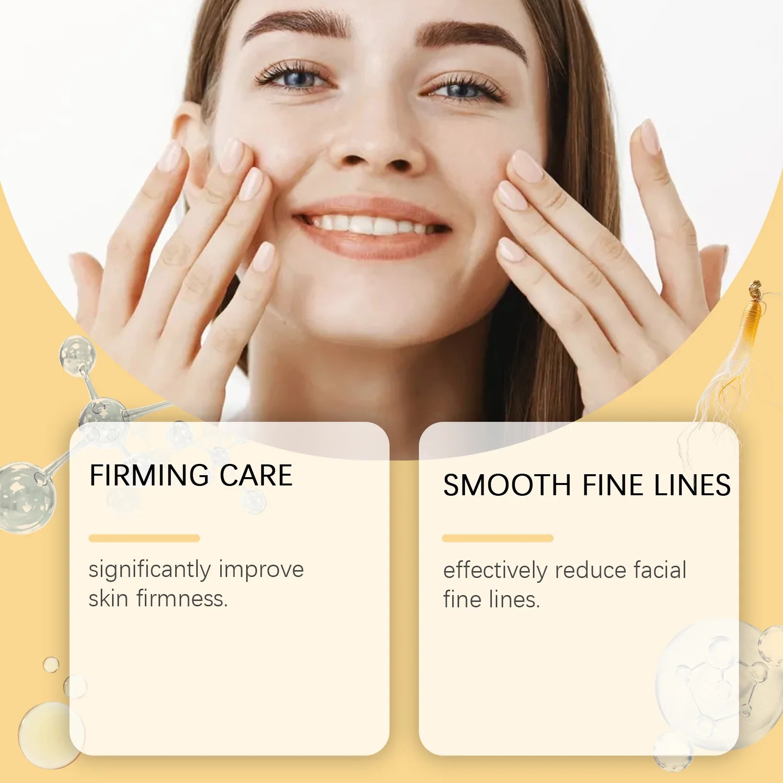 100ml Gold Ginseng Face Essence Polypeptide Lightning Moisturizing Smoothing Facial Serum for Skin Care Ginseng All Skin Types
