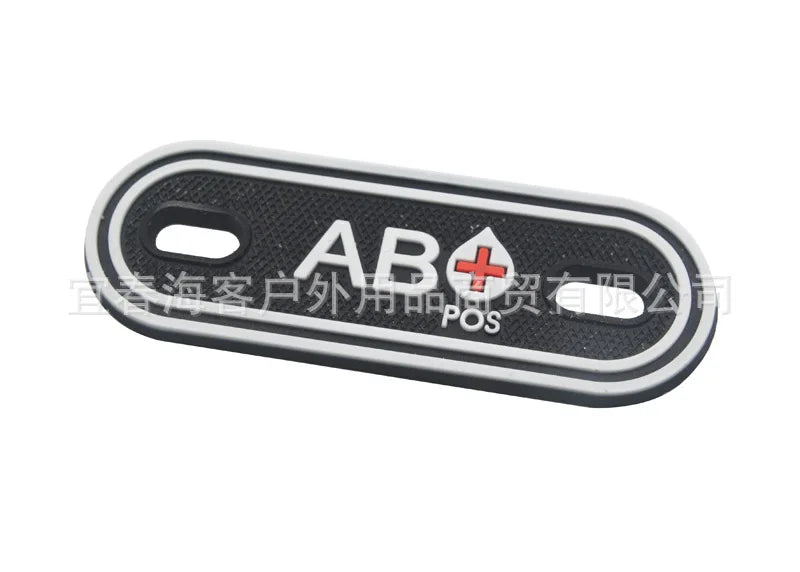 2PCS Shoelace Blood Buckle Charm PVC Tactical Bag Clothing Zipper Blood Tag Charm Military Patches Tactical Patch