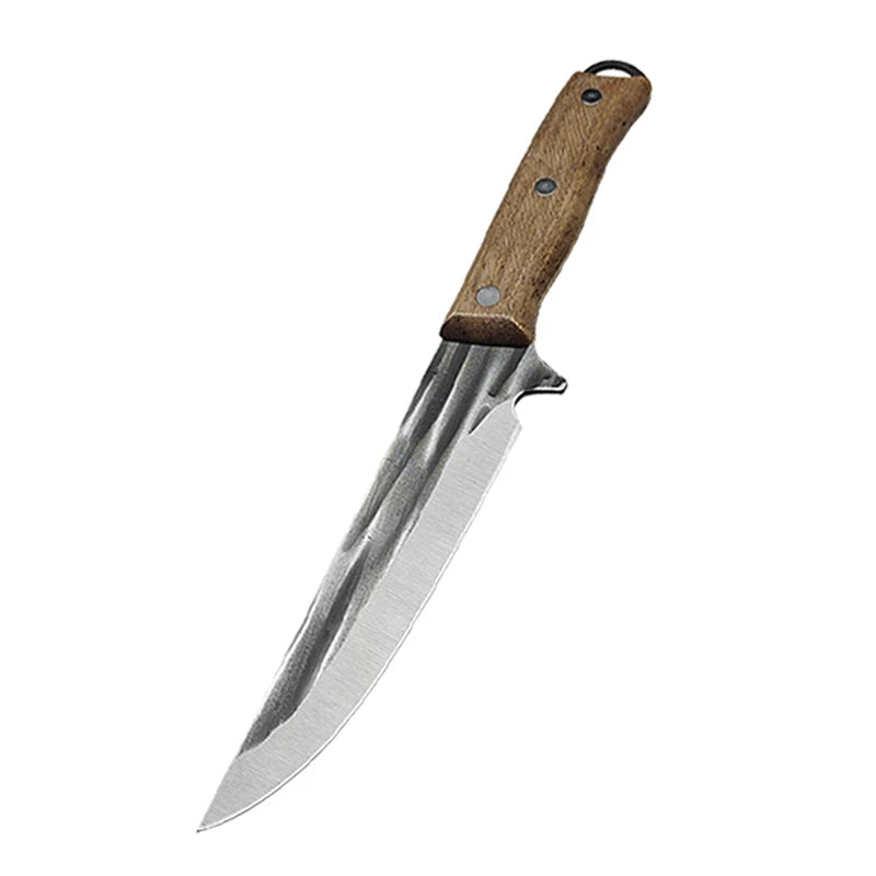 Stainless Steel Boning Knife Forged Kitchen Meat Cleaver Chef Knife Full Tang Butcher Knife Fish Knife with Wood Handle Tools