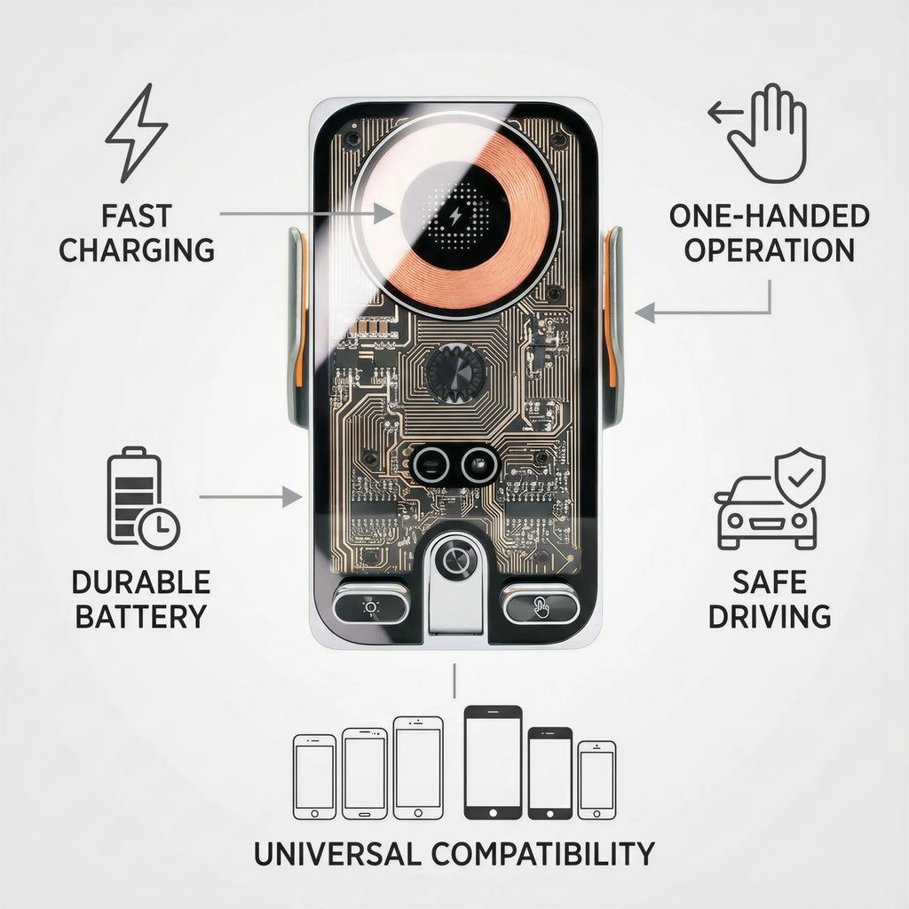 For 2024 2025 Leapmotor C10 Car Phone Holder Screen Fixed Clip Wireless Charger Phone Mount Qi Phone Charger Mounts Accessories