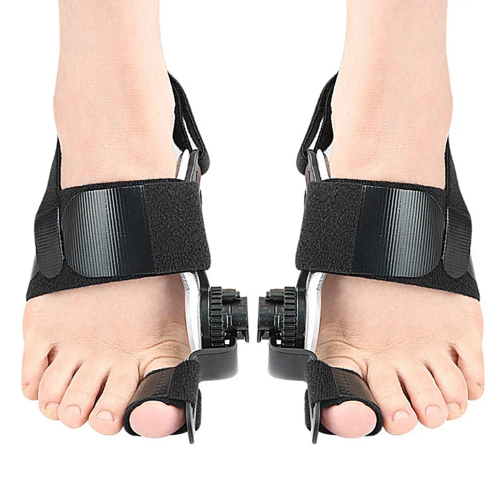 Bunion Corrector for Women & Men - Adjustable Knob Brace with Toe Separator & Anti-Slip Heel Strap, Big Toe Pain Relief (1PC)
