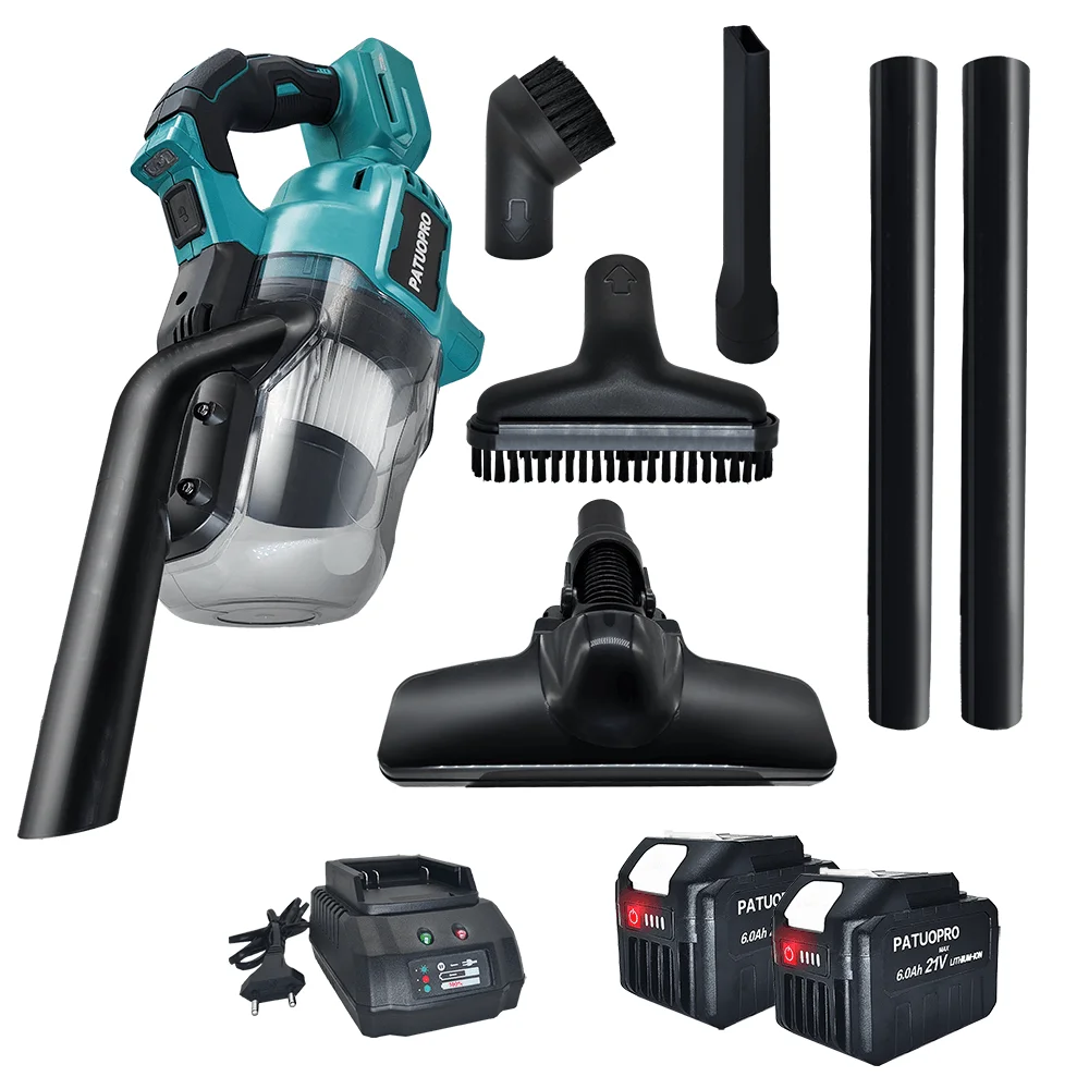 PATUOPRO Cordless Vacuum Cleaner Handheld Dust Collector Floor Carpet Car Pet Hair Cleaning Power Tool For Makita 18V Battery