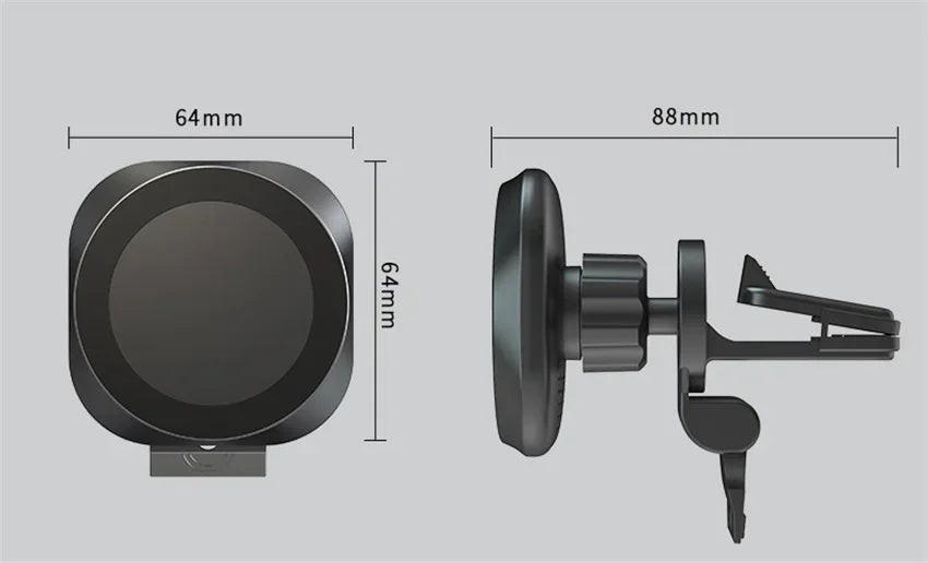 VIKEFON Magnetic Car Wireless Charger Stand Magnet Car Phone Chargers Holder Mount For iPhone 15-12 ProMAX Fast Charging Station