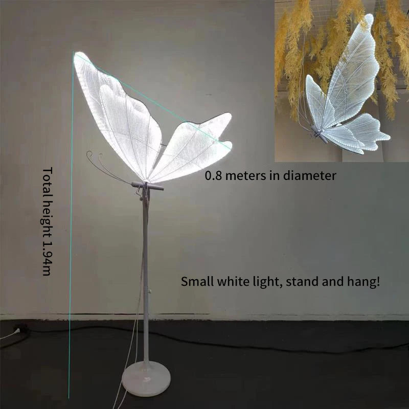 Luminous Butterfly Wings for Wedding, Pendant Ceiling Decoration, Stage Chandelier, T Stage, Road Guide, Event Party