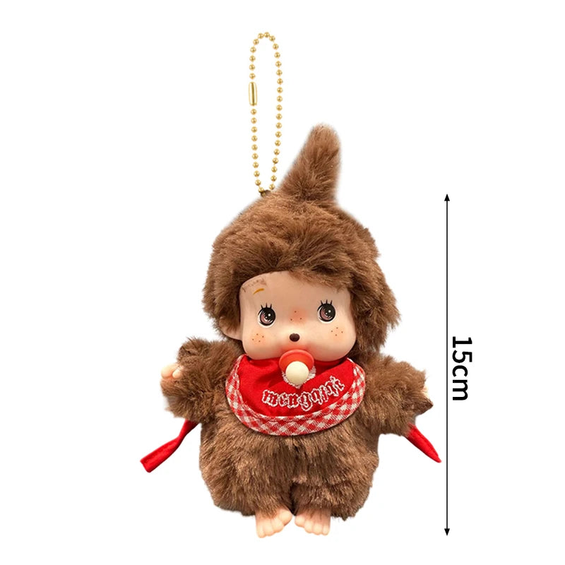 Monchhichi Keychain Kawaii Keychains for Bags Monchhichi Doll Hanging Pendants Children's Day Birthday Gift 몬치치