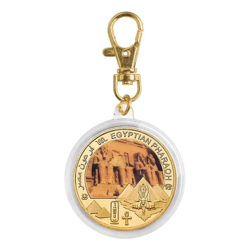 Egyptian Pharaoh Gold Plated Commemorative Coin Egypt Challenge Coin Art Craft Souvenir Business Gift for Collection Home Decor