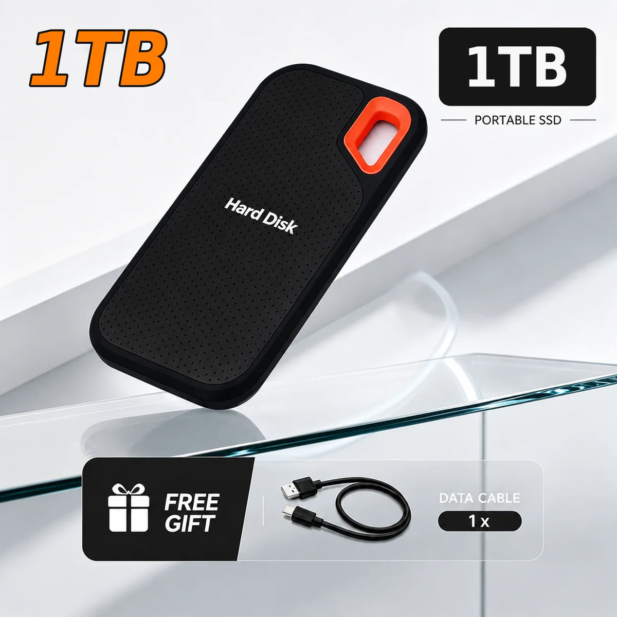 1TB External Hard Drive 2TB Portable SSD High Speed Hard Disk