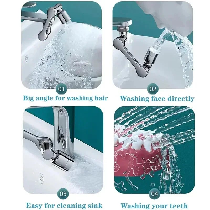Rotatable Multifunctional Extension Faucet Aerator Kitchen Sink Faucet Extender Adapter Bathroom Tap Swivel Robotic Arm Sink Fit