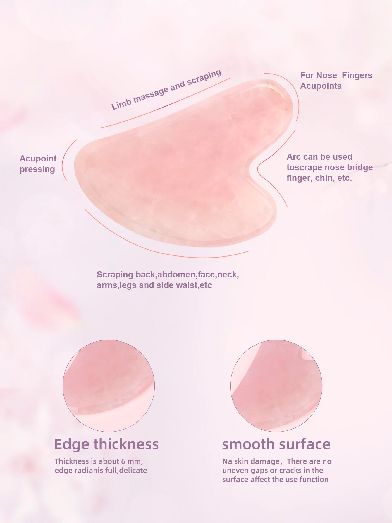 Natural Jade Face Roller Gua Sha Scraper Set Face Neck Body Skin Care Beauty Tool Portable Rose Quartz Facial Massager Tool