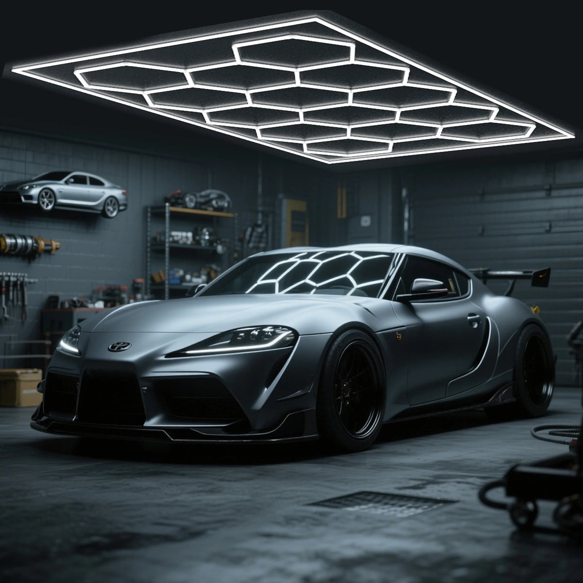 Hexagon LED Garage Light 700W 80000LM