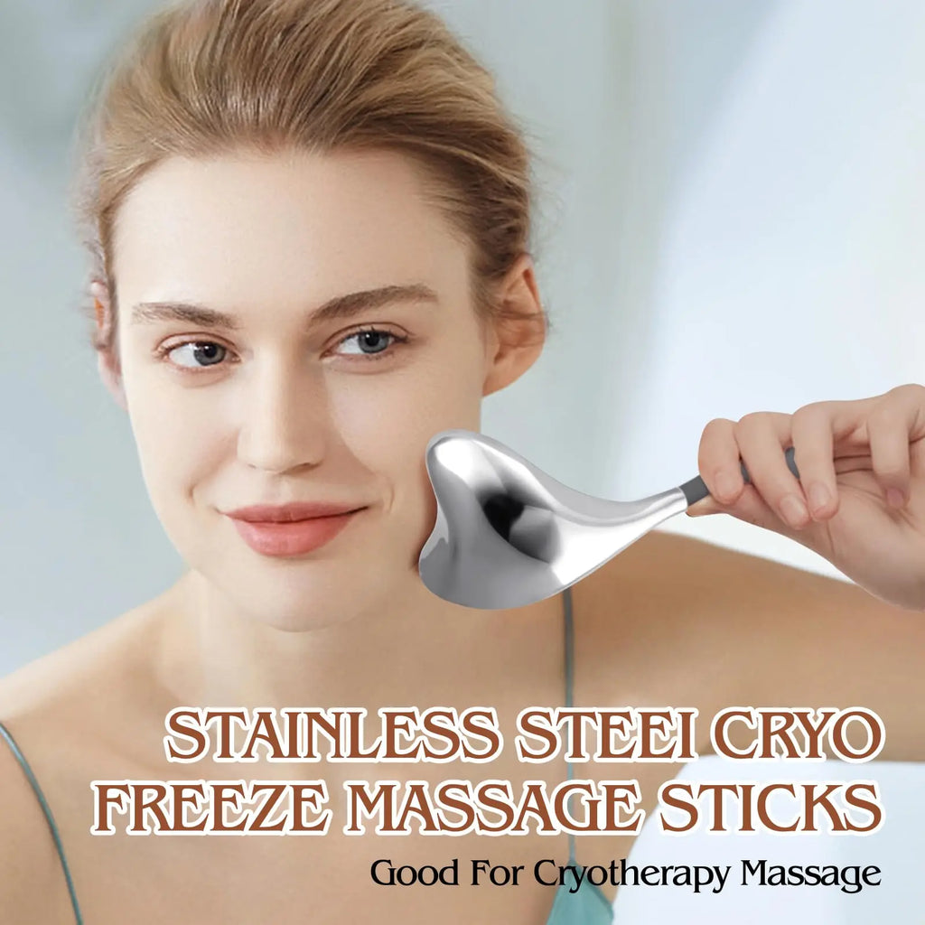 Ice Globes Facial Skin Care Tools for Women Face Eyes, Stainless Steel Face Beauty Cryo Sticks for Girls Ladies