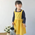 Kids Apron Adjustable Chef Apron Cotton Cooking Soft Comfort Pinafore Apron with 2 Pockets for Children Baking