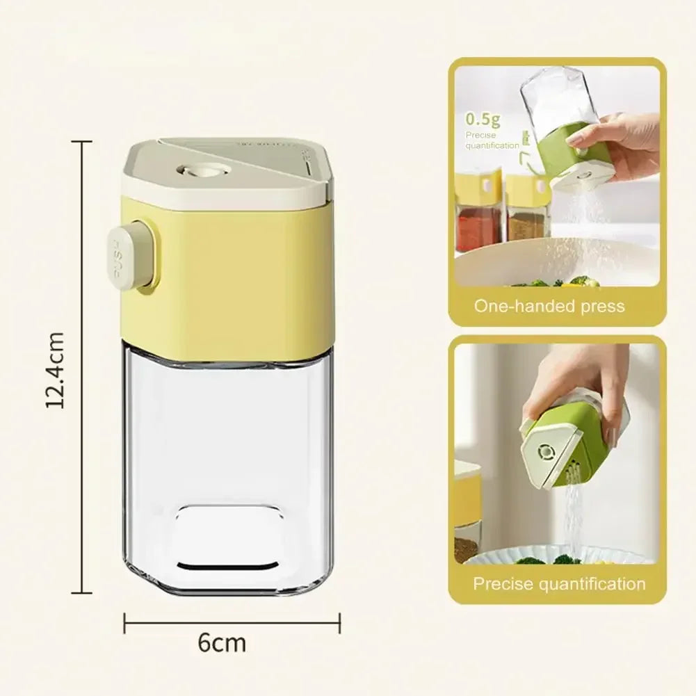 2026 New Kitchen Quantitative Salt Bottle Spice Can Pepper Chili Powder Jar Glass Seasoning Tank Sealed Moisture-proof Gadgets