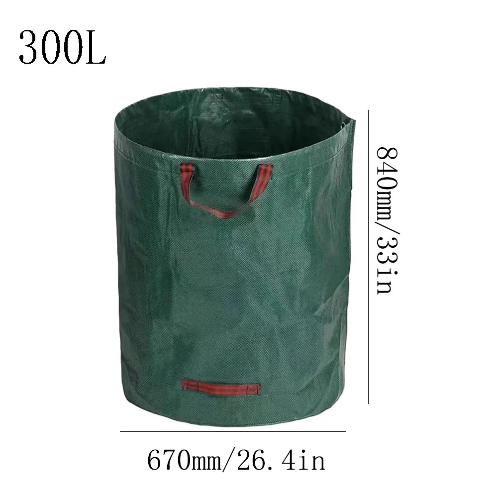 120L-500L Waterproof Large Capacity Leaf Sack, Yard Waste Collection Storage Container for Garden Lawn Outdoor