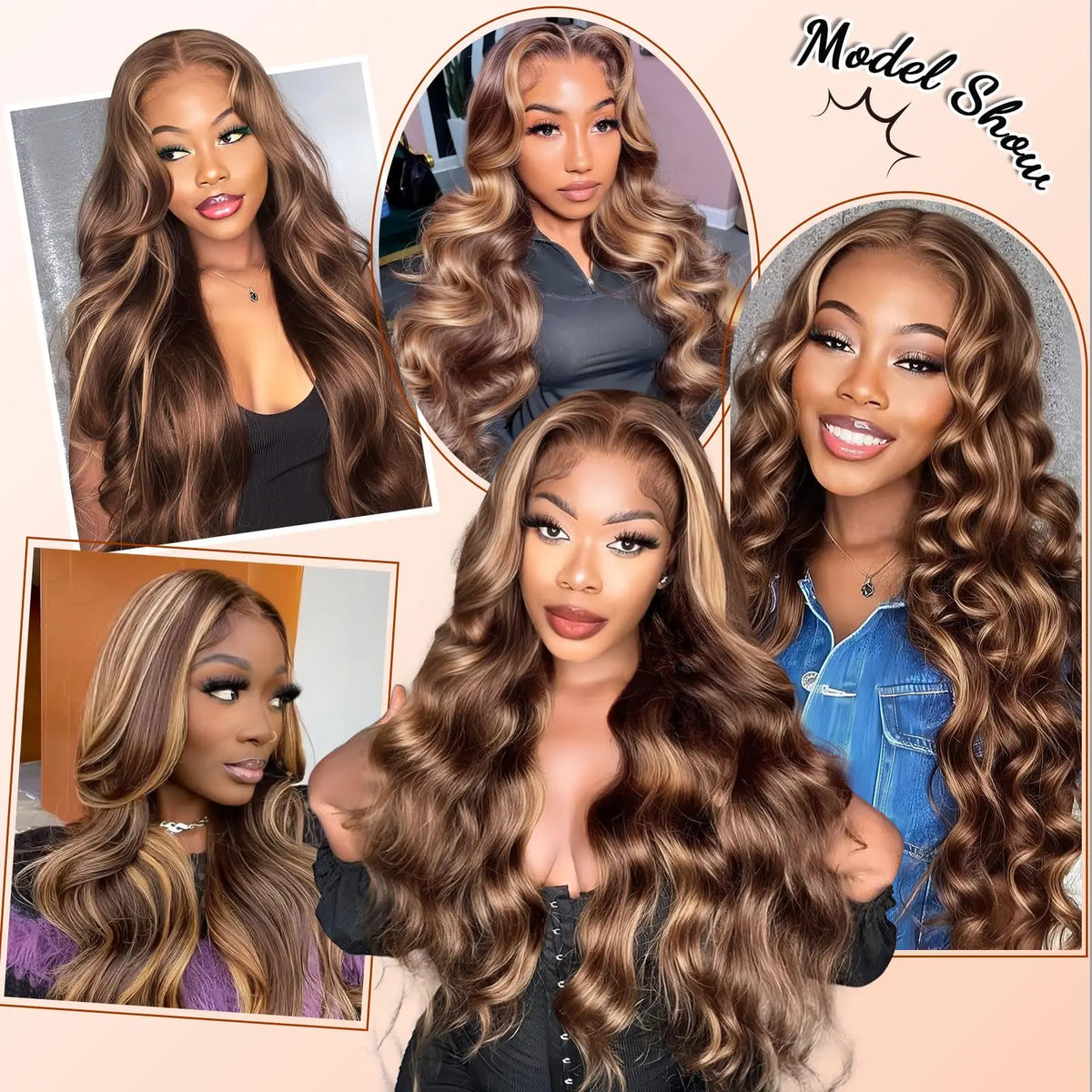 Blonde Highlight Body Wave Lace Front Wig