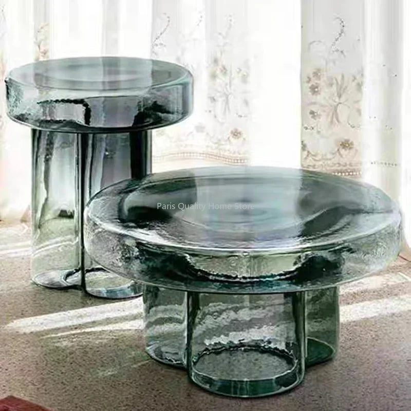 Petal Shape Glass Coffee Table