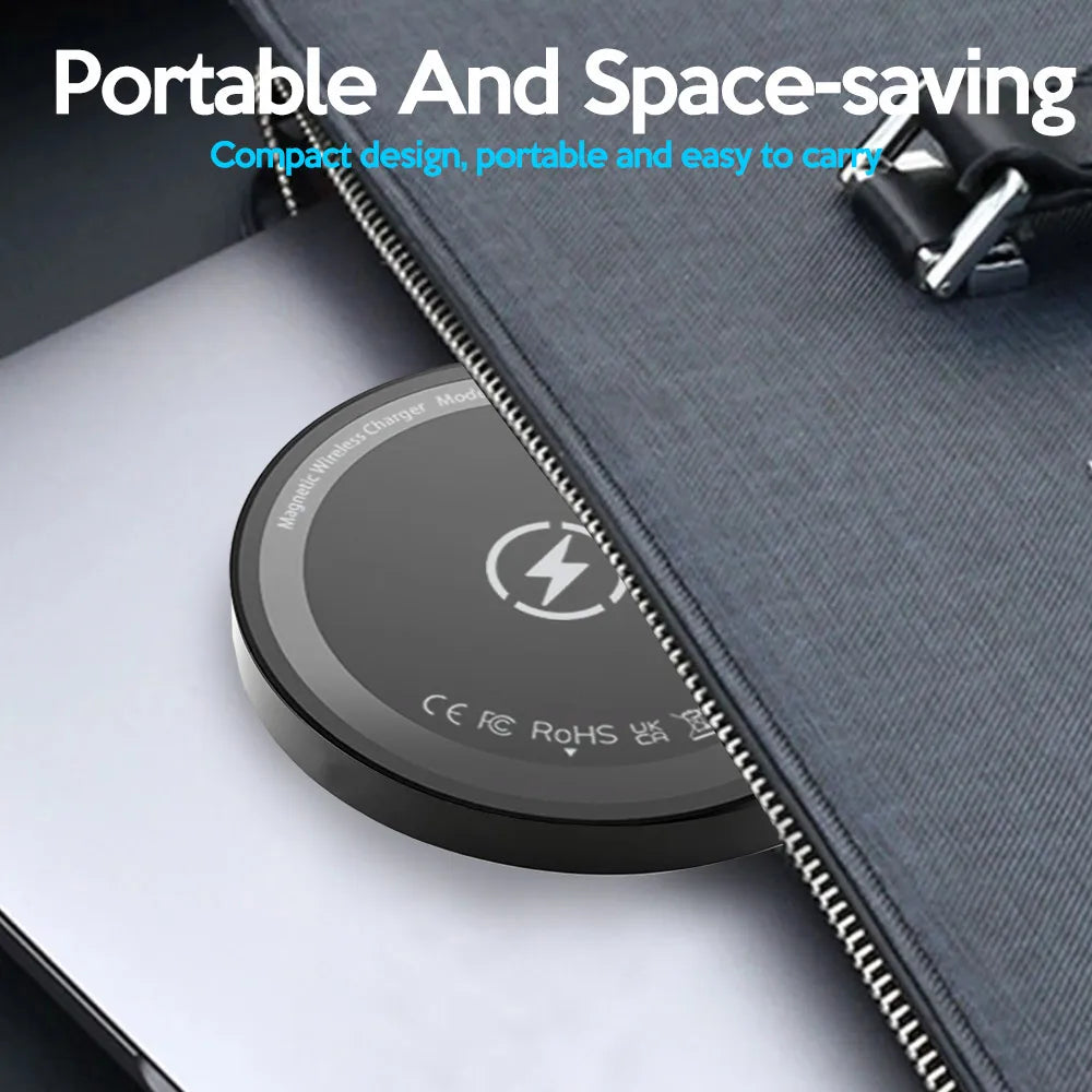 Magnetic Wireless Charger Pad Stand For Magsafe iPhone 17 16 Pro Max 15 14 13 12 Airpods 4 Pro 3/2 Magnet Fast Charging Station
