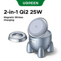 UGREEN Magflow Qi2.2 25W Magnetic Wireless Charger 2 in 1 Innovative Rocket -Style For iPhone 17 16 Pro Max Fast Charging