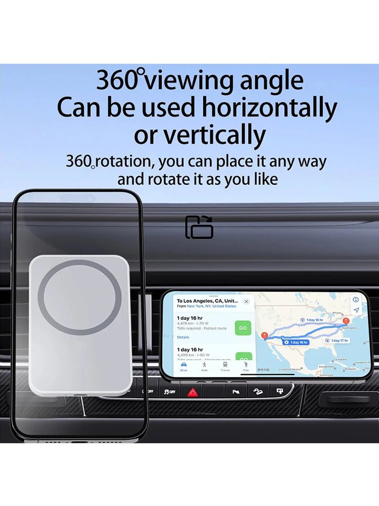 15W Fast Car Wireless Charger Stand Compatible with iPhone1716 15/14/13/12 pro Max Mini - Magnetic Macsafe Air Vent Phone Holder