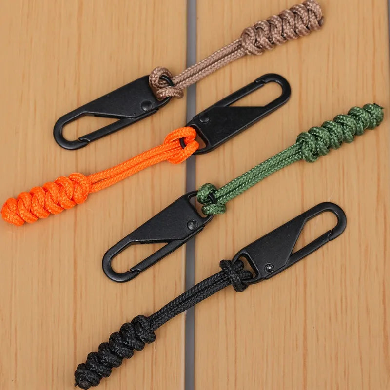 Universal Metal Zipper Pull Outdoor Bag Zipper Pull Head Umbrella Rope Woven Zipper Replaceable DIY Craft Sewing Tool Repair Kit
