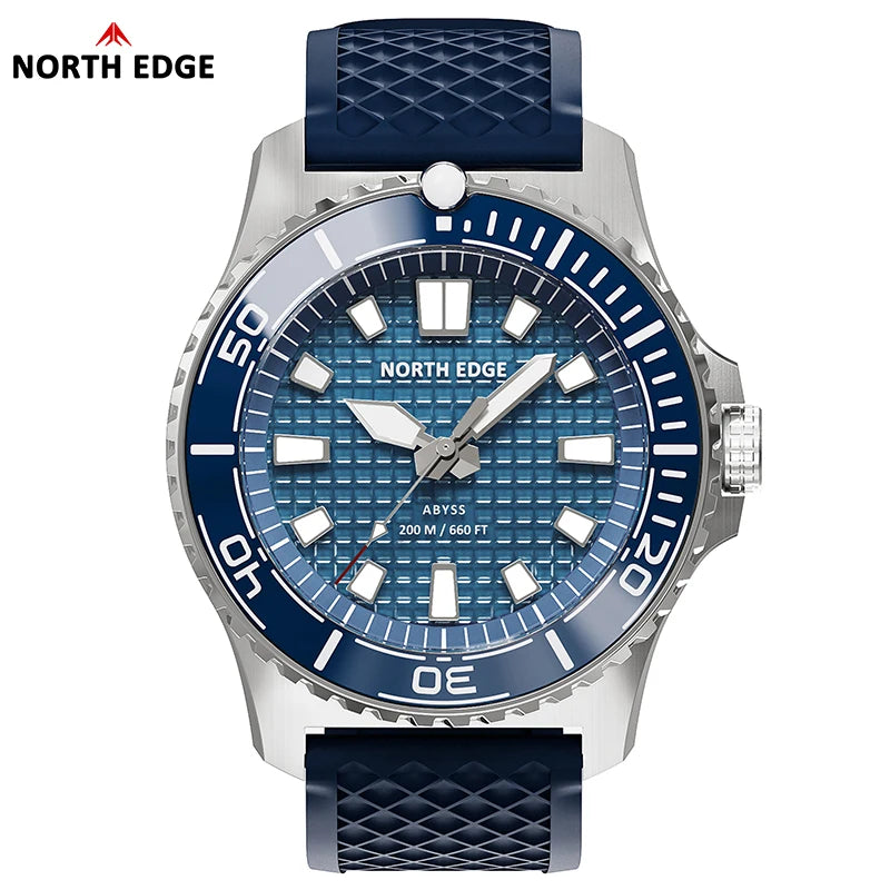 North EDGE Abyss Men Solar Powered Diving Quartz Luxury