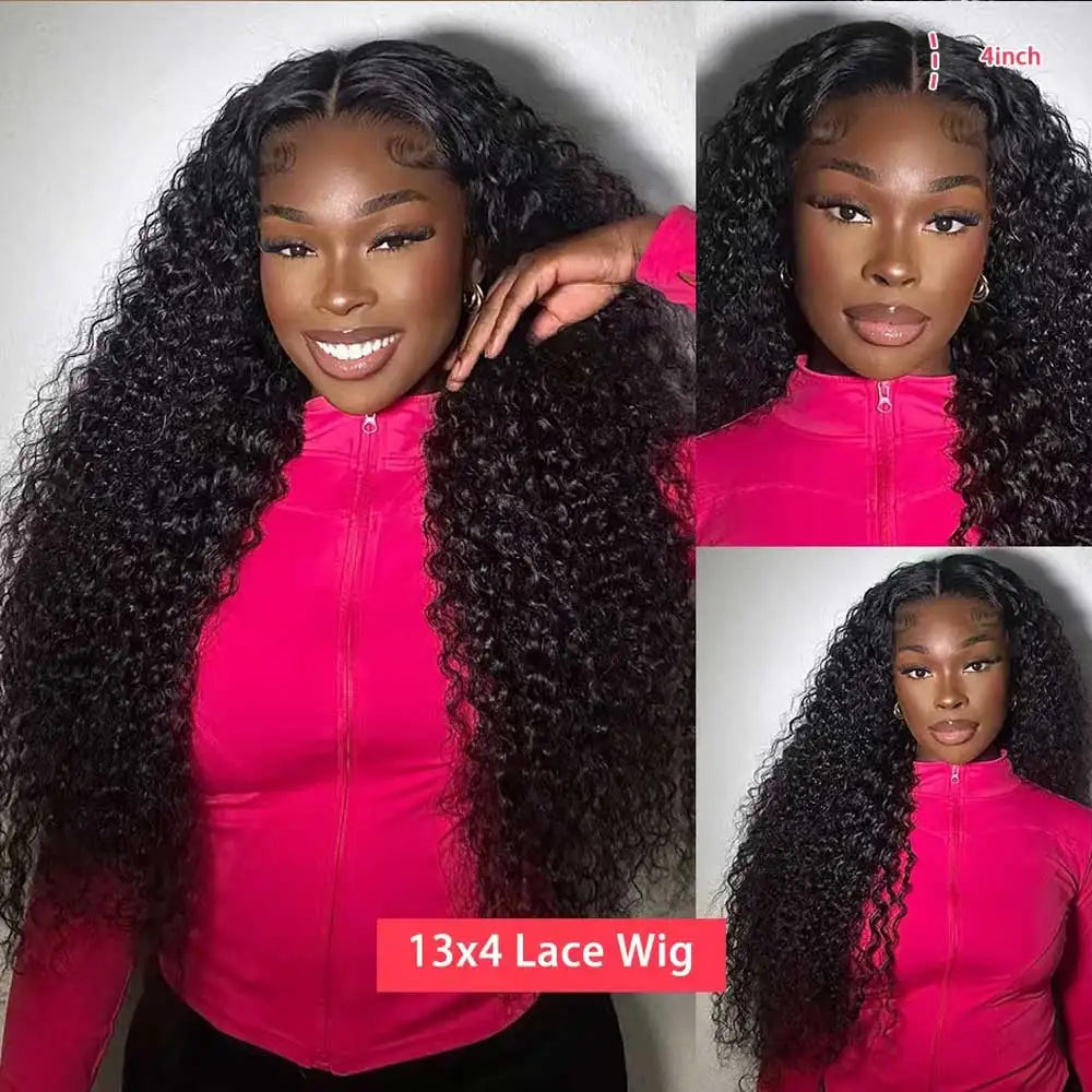 40-Inch Deep Wave Curly Lace Front Wig