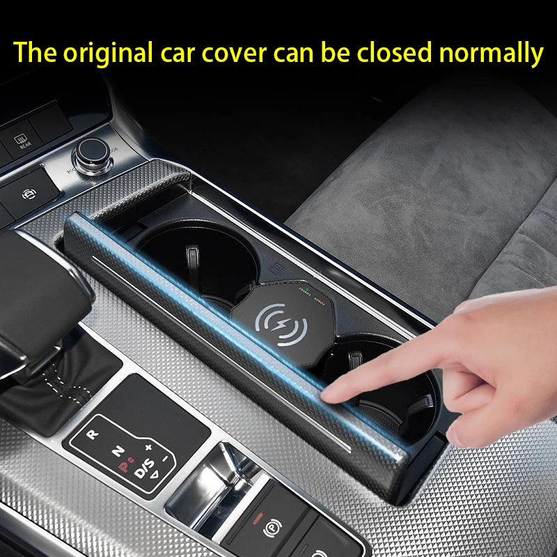 Wireless Charger For Audi A6 A7 S6 S7 C8  2019-2023 Cigarette Lighter Car Charger 15W Car Mobile Phone QI Fast Charging