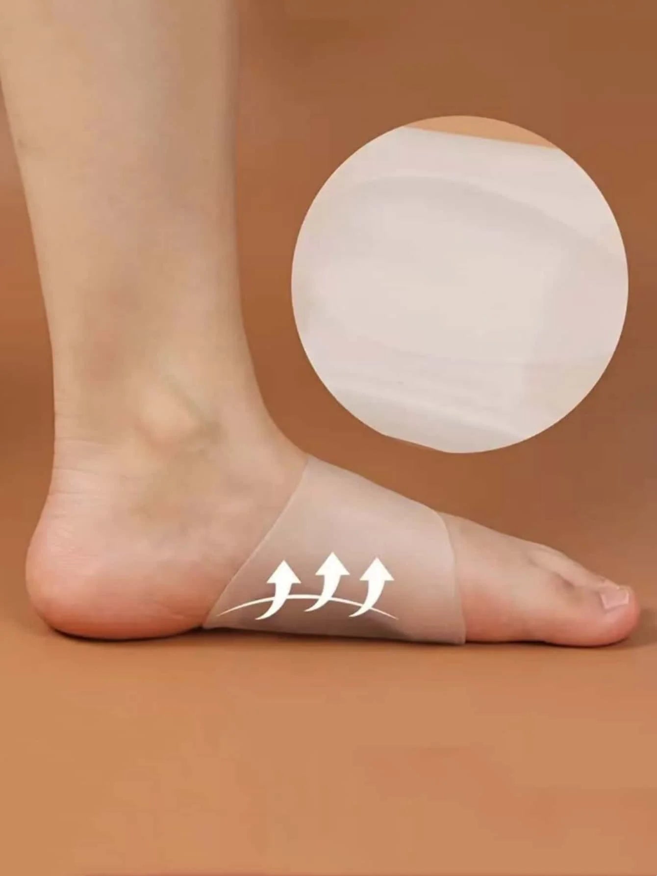 1 pair of men's and women's arch support sports insoles for flat feet to support the ball of the foot and relieve pressure.