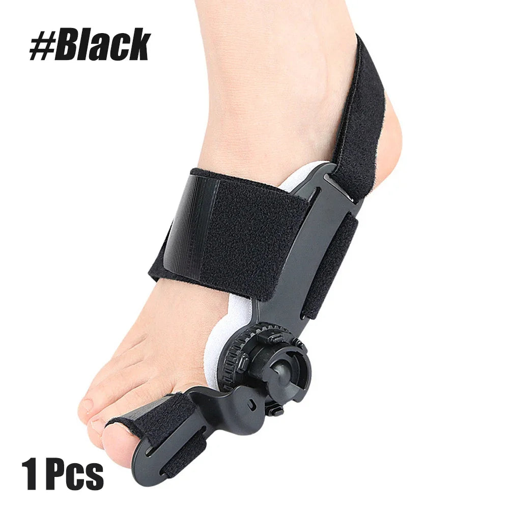 Bunion Corrector for Women & Men - Adjustable Knob Brace with Toe Separator & Anti-Slip Heel Strap, Big Toe Pain Relief (1PC)