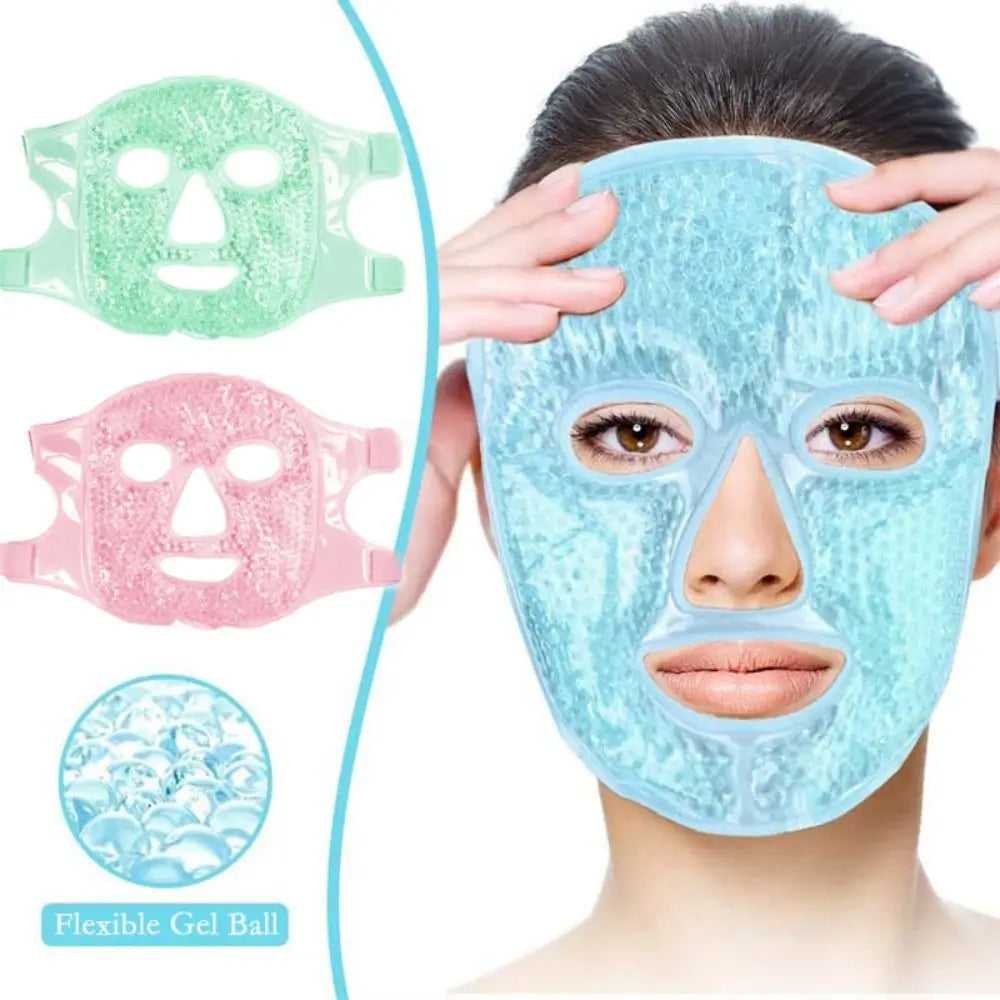 Relieve Fatigue Ice Gel Eye Face Mask Gel Beads Compress Reusable Sleep Mask Reduce Face Puff Cold and Hot Heat Skin Care Tool