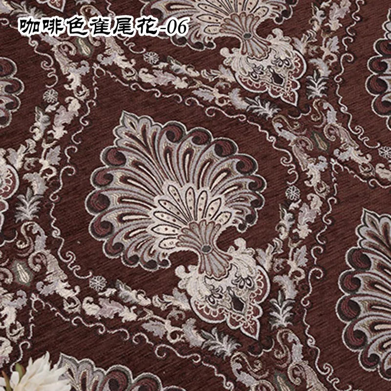 Jacquard Chenille Sofa Fabric European Style High Precision for Upholstery Home Decor Drapery Covers By Meters