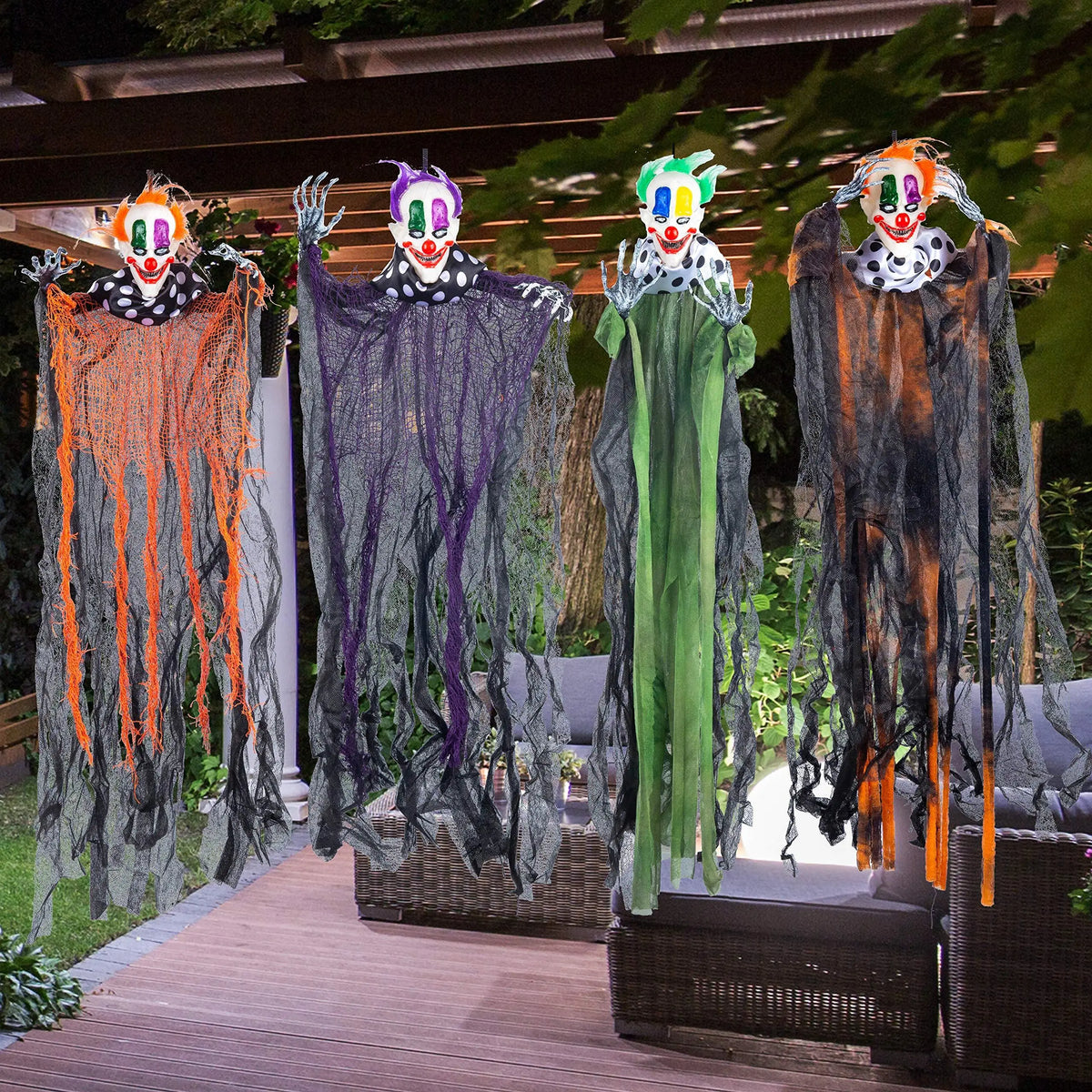 29 inch Hanging Clown Halloween Decorations Outdoor Props Front