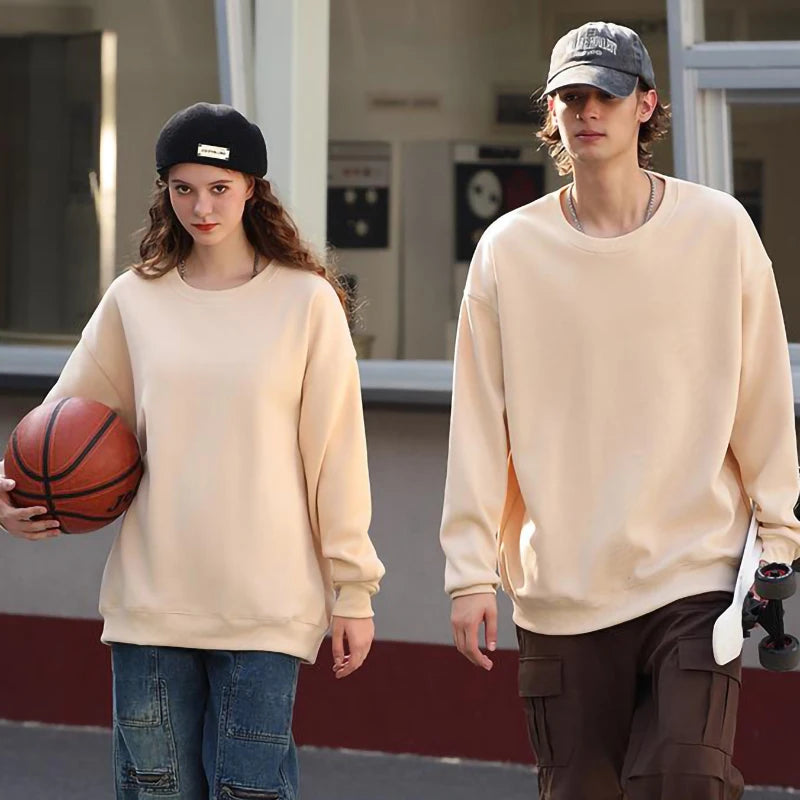 Customizable Thick Sweatshirt for Man Women Plain Hoodie Sweater Autumn Winter Fleece Sweatshirts Logo Original Design