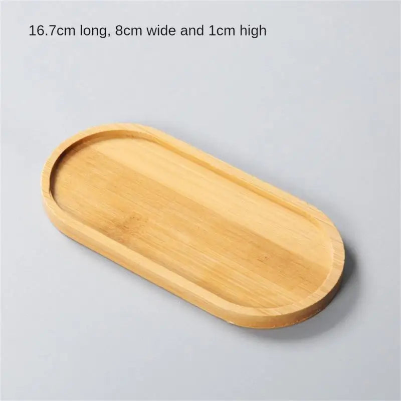 17 Style Bamboo Tray Wood Saucer Flower Pot Tray Cup Pad Coaster Plate Kitchen Decorative Plate Creative Coaster bandeja 화분받침대
