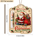 Christmas Wooden Money Holder Ornament 2D Flat Santa Claus Cash Holder Hanging Decor Here's A Few Bucks For Christmas Tree Decor