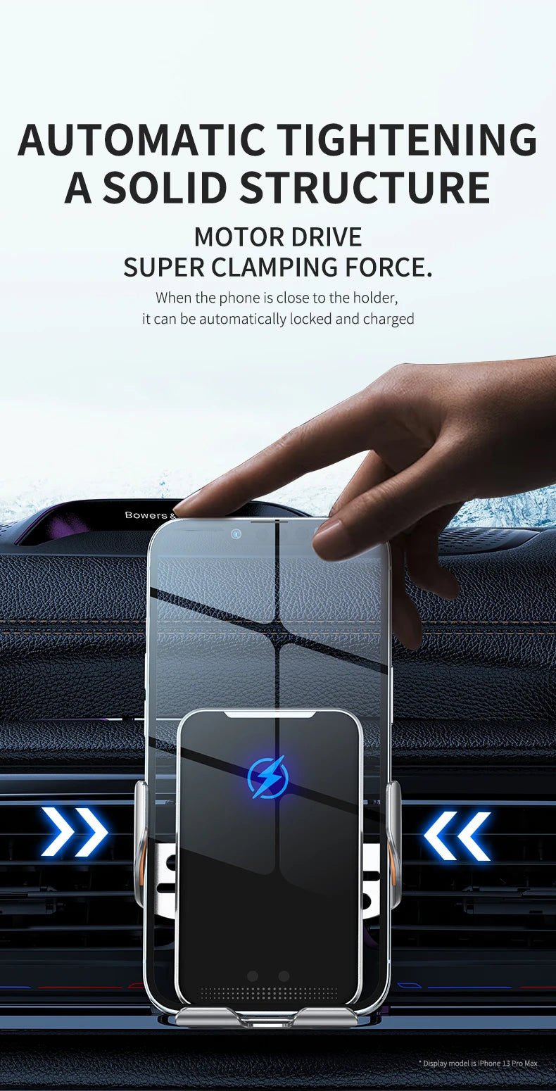 Car Wireless Charger Magnetic Auto Car Mount Phone Holder For iPhone 17 16 15 14 13 12 Samsung Infrared Induction Fast Charging