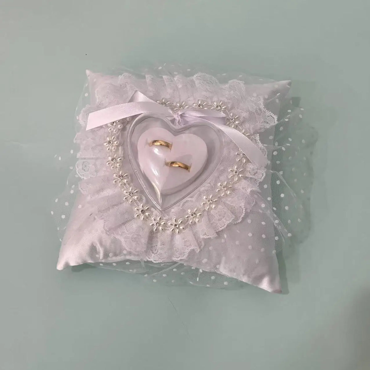 Wedding Ring Pillow - Elegant Ring Bearer Cushion