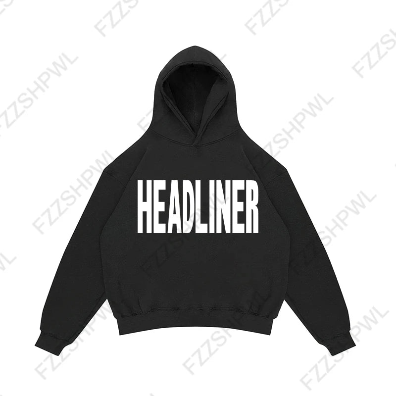Y2k American Harajuku Punk Hip-Hop Gothic Letter Print Sweatshirt Hoodie Men And Women Retro Two-Fake Loose Oversized Steetwear